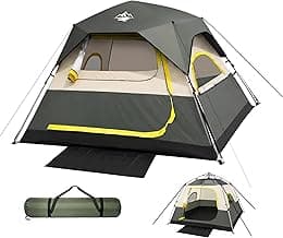 4 Person Instant Tents for Camping Setup in 50s, Cabin Tent with Rainfly chez Amazon US
