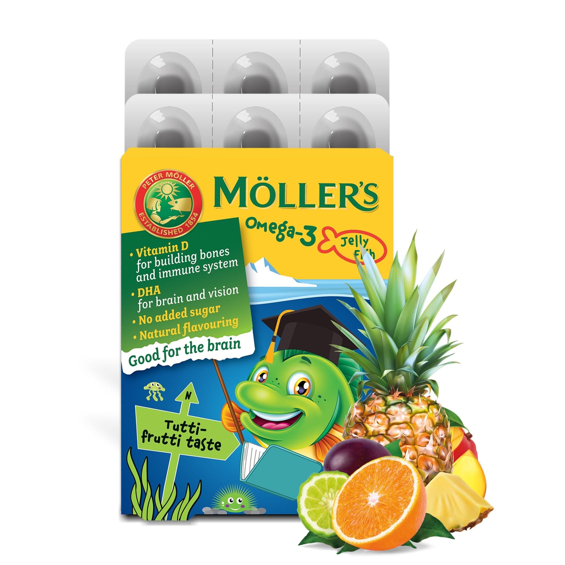 Moller’s ® | Omega 3 Jellies for Children | Tutti Frutti | 36 Capsules chez Amazon UK