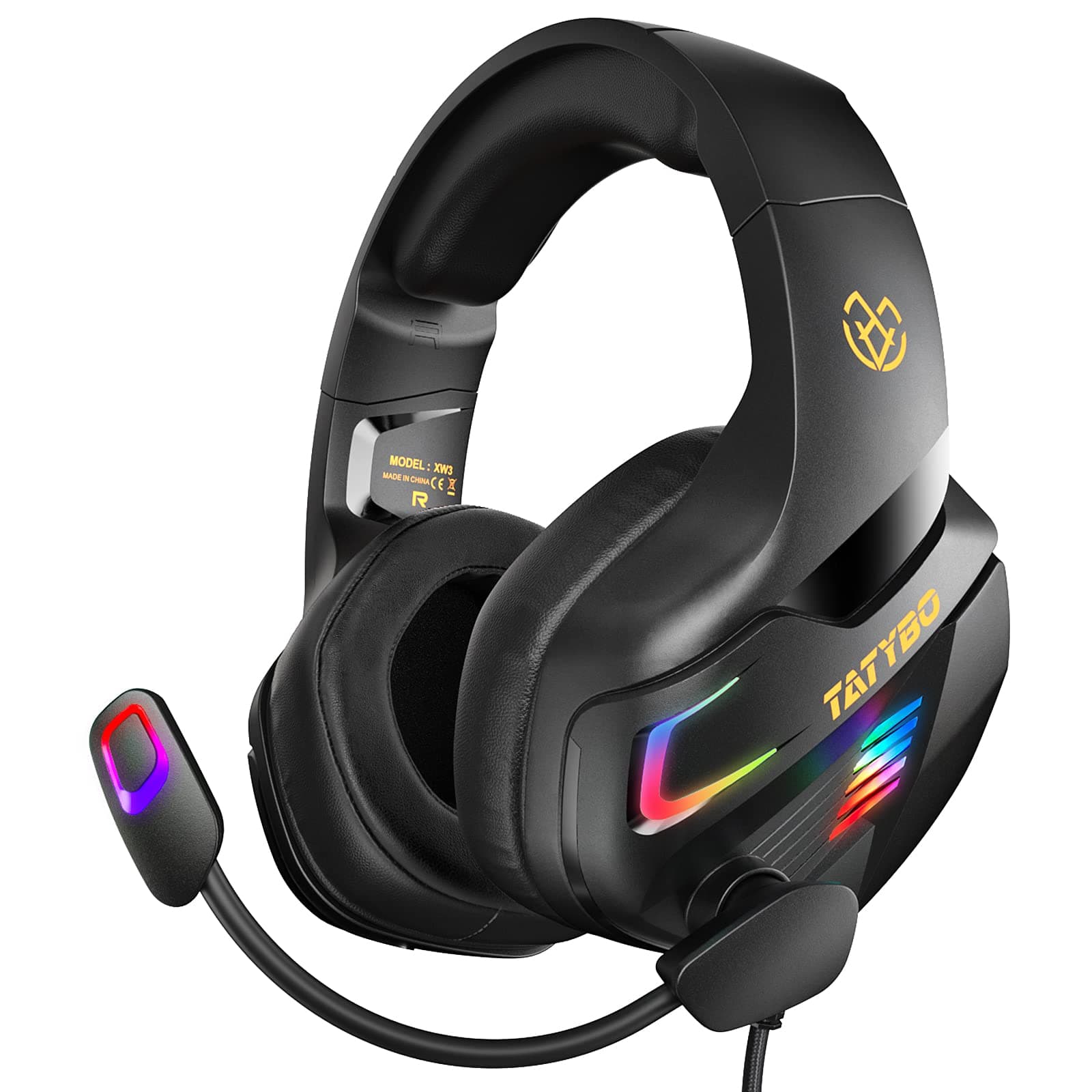 Tatybo Gaming Headset for Xbox One, Ps4, Ps5, PC, Switch, 3.5MM Gaming Headphones with Mic & Super Big Soft Earmuffs chez Amazon UK