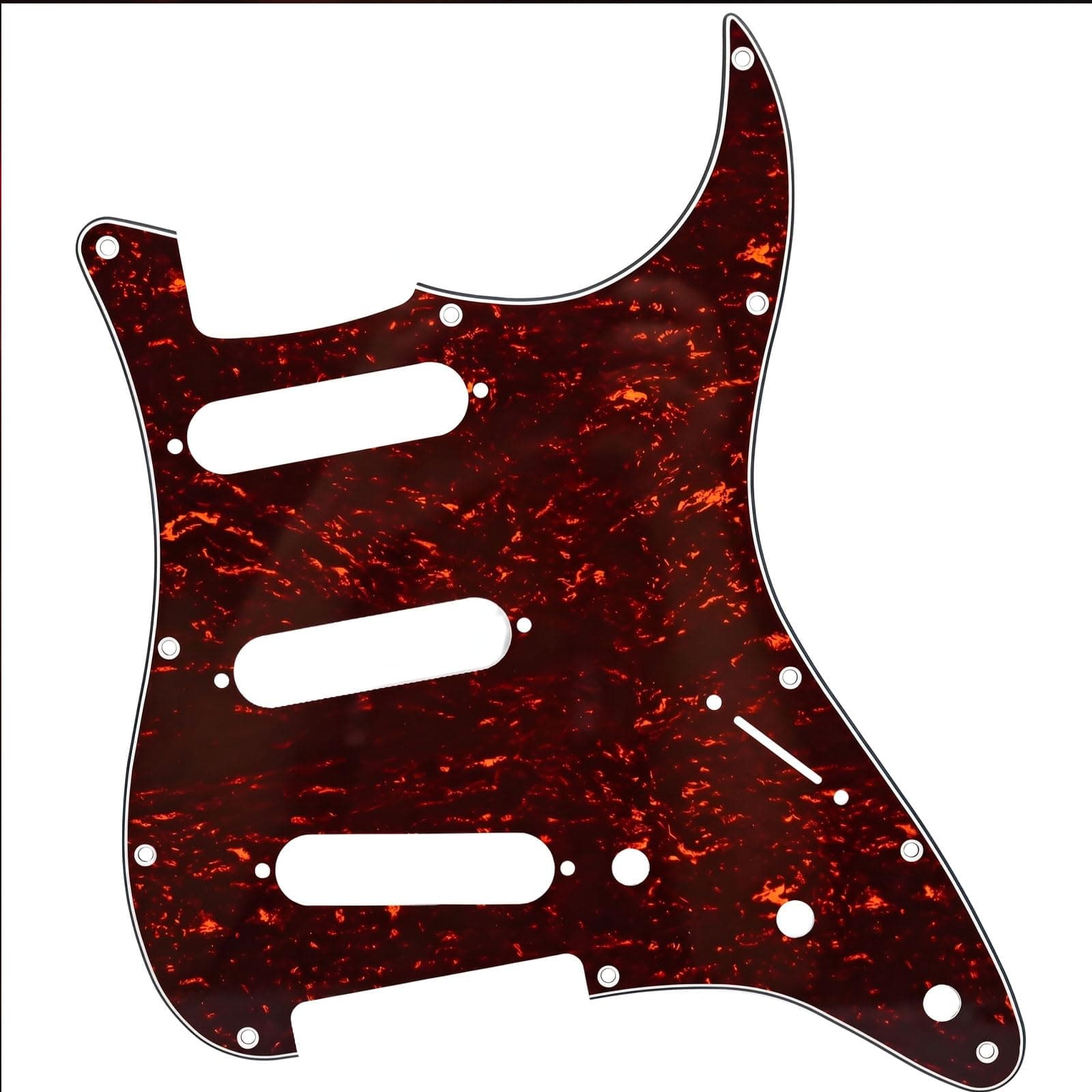 SSS Strat Style Guitar Pickguard for ST Electric Guitar dark tortoiseshell | 11 Hole 3 Ply chez Amazon US