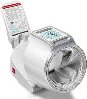 Upper Arm Blood Pressure Monitor for Home Use, Backlit LCD, White chez Amazon US