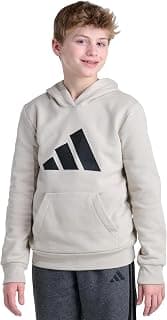 adidas Boys Long Sleeve Essential Big Logo Fleece Pullover Hoodie