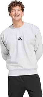 adidas Mens Essentials Feelcozy Fleece Sweatshirt Casual - Grey