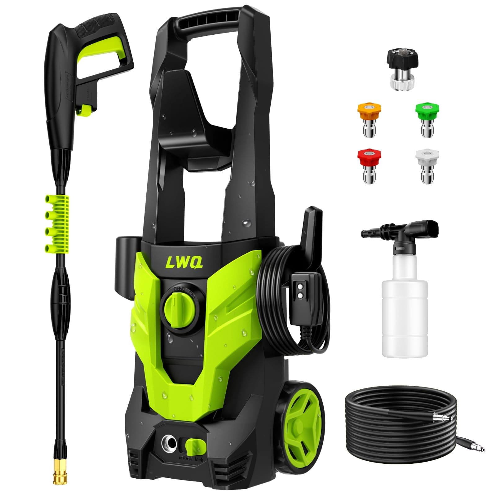 Pressure Washer, Portable Power Washer, 4 Quick Connect Nozzles, High chez Amazon US
