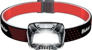Blukar Headlamp Rechargeable, 2000L Super Bright LED Head Lamp Headlight | with Red Warning Lights and 6 Modes, Motion Sensor Control,... chez Amazon Canada
