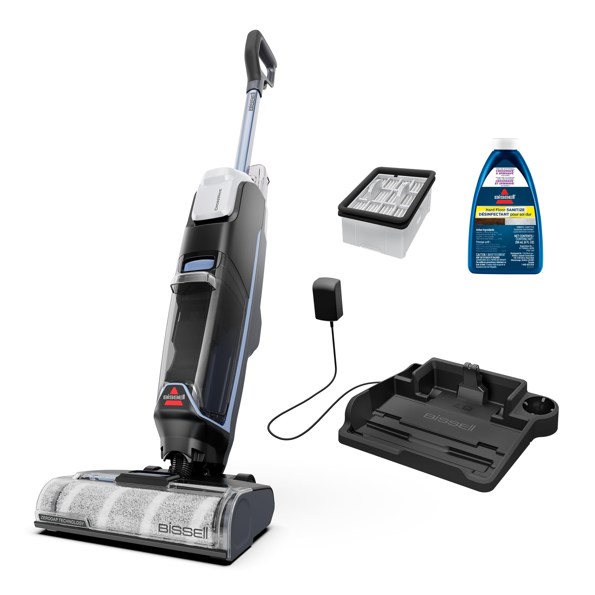 BISSELL® CrossWave® Edge Aspirateur sans fil pour aspirateur et lavage multi-usages, pour sols durs et tapis, technologie ZeroGap Edge, roul chez Amazon Canada