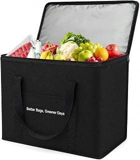 Insulated Grocery Bags, Collapsible Oxford chez Amazon US