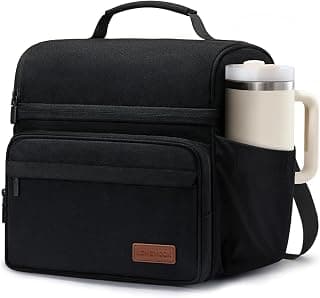 LOVEVOOK Large Lunch Bag for Men Women, Insulated Box with Large Cup Holder chez Amazon US