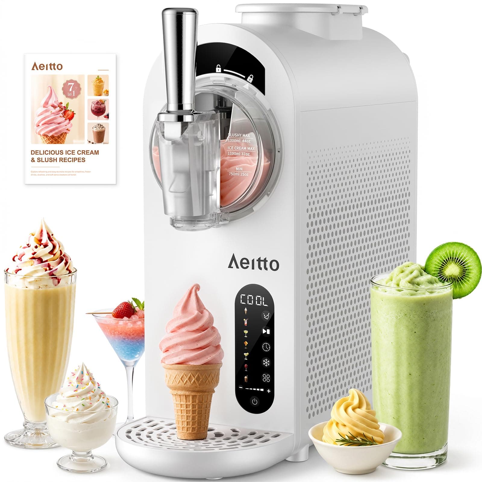 Ice Cream Maker & Slushie Machine Soft Serve chez Amazon US