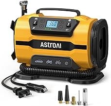 AstroAI Tire Inflator Portable Air Compressor, 12V DC/120V AC Dual Power chez Amazon US