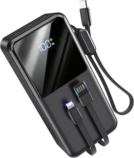 Power Bank Chargeur portable 30 000 mAh Câble intégré, 22,5 W USB-C Chargeur de téléphone portable à charge rapide, 5 sorties, 2... chez Amazon Canada