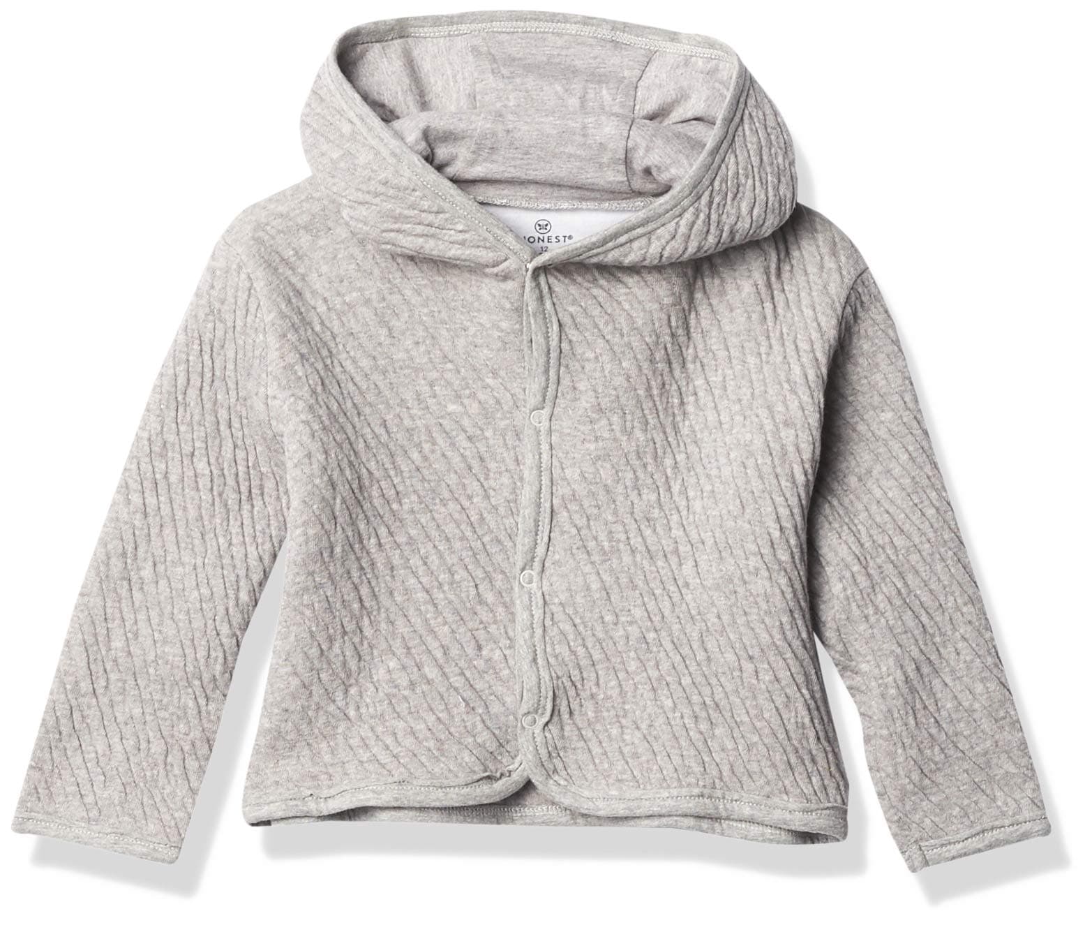 HonestBaby Matelasse Snap-Front Hooded Jacket Organic Cotton for Infant Unisex Baby Boys & Girls chez Amazon US