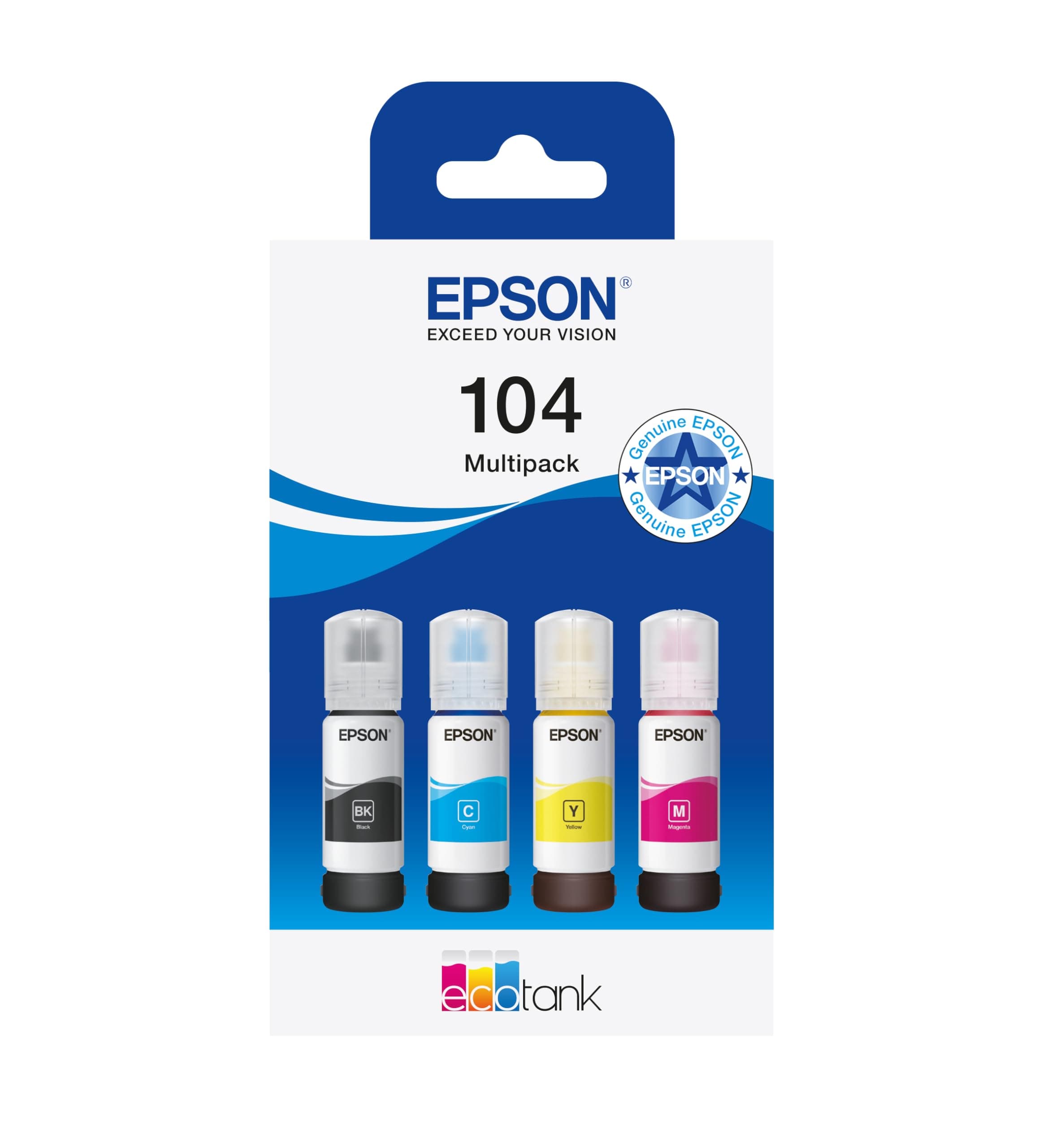 Epson EcoTank 104 Genuine Multipack Ink Bottles chez Amazon UK