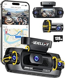 Caméra embarquée 4 canaux, avant 4K et 3 caméras arrière 1080p gauche/droite, vue complète à 360° pour voitures, GPS intégré et... chez Amazon Canada