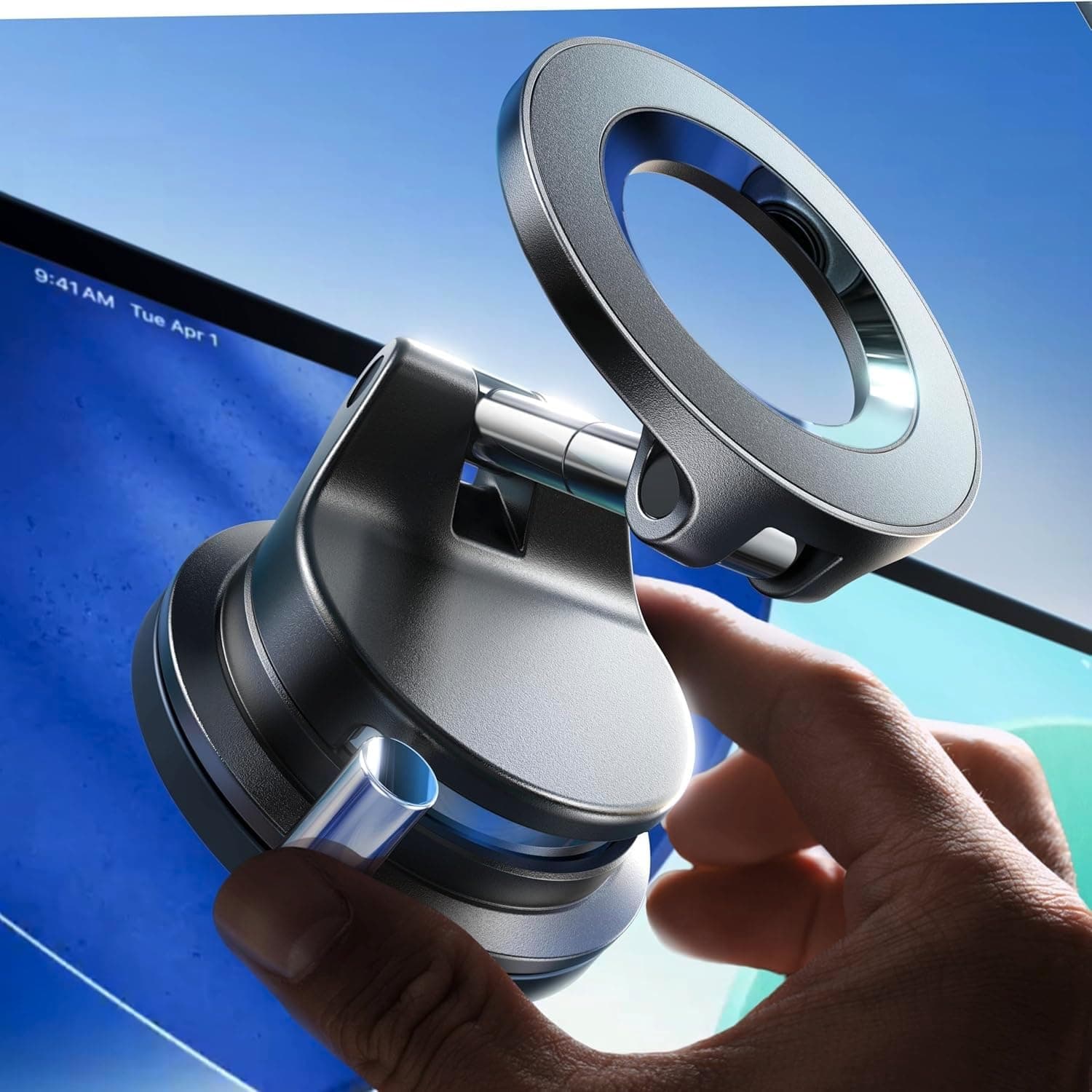 LISEN for MagSafe Car Mount [3800gf Strong Magnet&90+LBS Suction] 360° Adjustable Vacuum Magnetic Phone Holders for Your Car, for... chez Amazon US