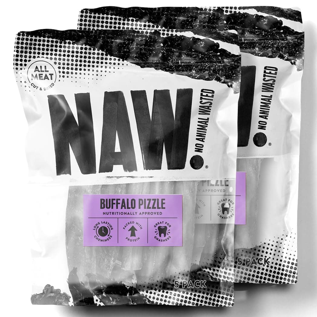 NAW Buffalo Pizzles For Dogs, 10 Pieces (2 Packs of 5). Premium Pizzle Dog Chews Made From 100% Buffalo To Support Healthy Dental Hygiene chez Amazon UK