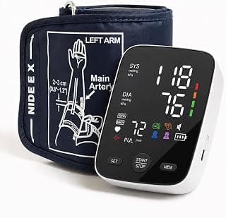 FDA-Cleared Blood Pressure Monitor, Easy One-Touch BP Machine, Wide Cuff chez Amazon US