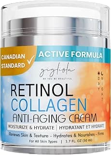 Retinol Cream for face with Collagen and Moisturizer Sérum anti-âge visage, Anti-Aging Neck and Anti-Aging Skincare... chez Amazon Canada