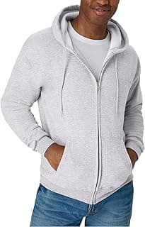 Champion Hanes Men's Zip-up Hoodie, Ecosmart Fleece Full-zip Hoodie for Men, Hooded Sweatshirt