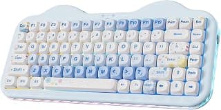 YUNZII C75 Cute 75% Wireless Mechanical Keyboard (Blue, Milk V2 Switch) chez Amazon US