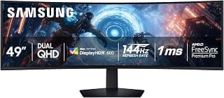 SAMSUNG 49 inch Odyssey G9 DQHD VA Gaming Monitor Curved 144Hz 1ms VESA DisplayHDR600 chez Amazon Canada