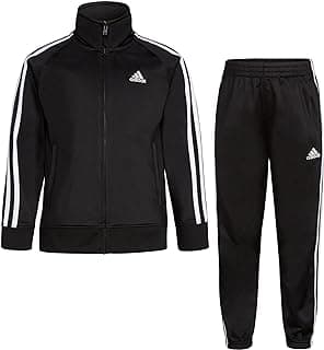 adidas boys Tricot Tracksuit Jacket Jogger Pant Set | Tricot Jogger Pants, elastic waist, side pockets, ribbed cuffs