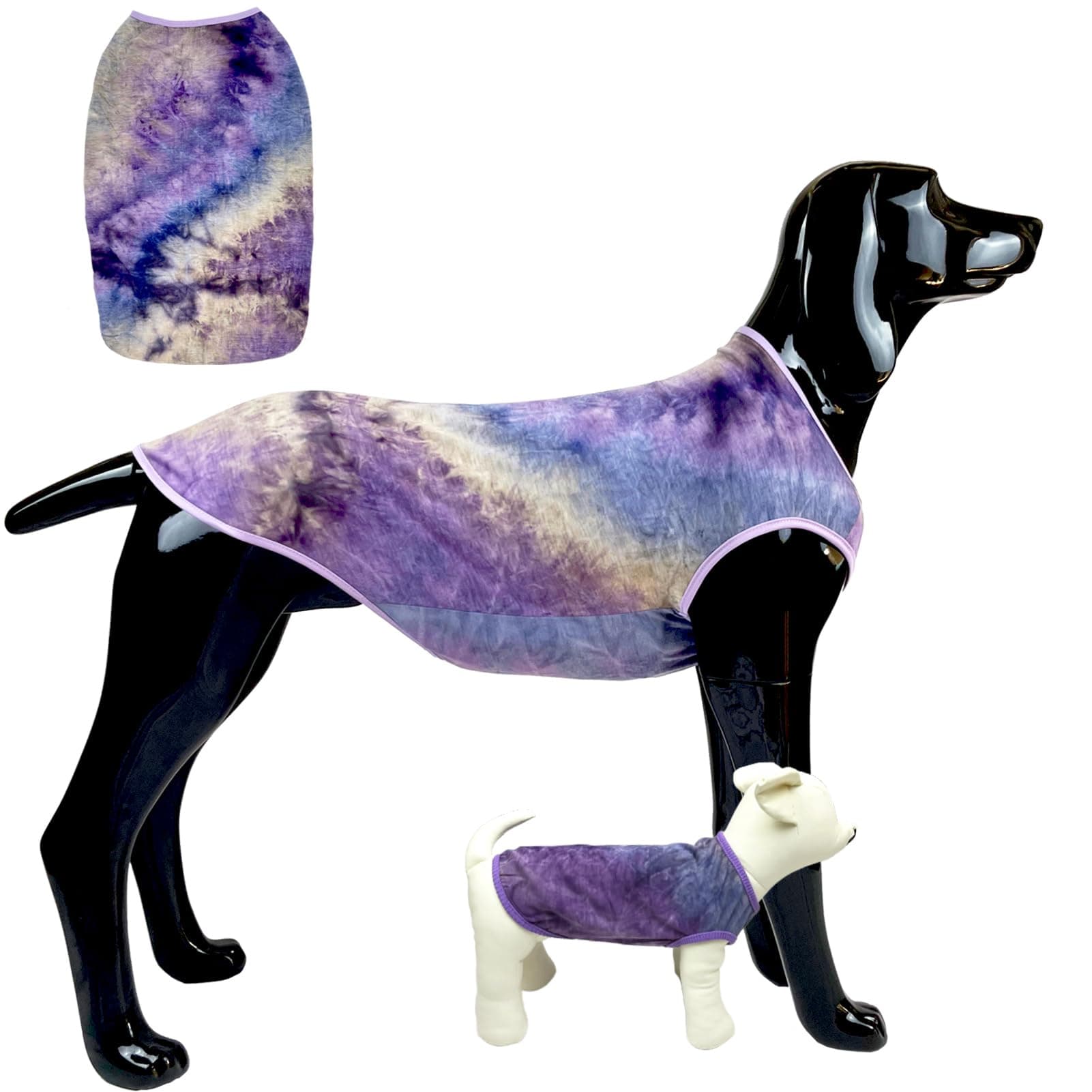 D.E.E Summer Cotton Dog Shirts for Large Dog Tank Top Clothes Sleeveless Vest Tie Dye Girl Boy (Purple, 2XL) chez Amazon US