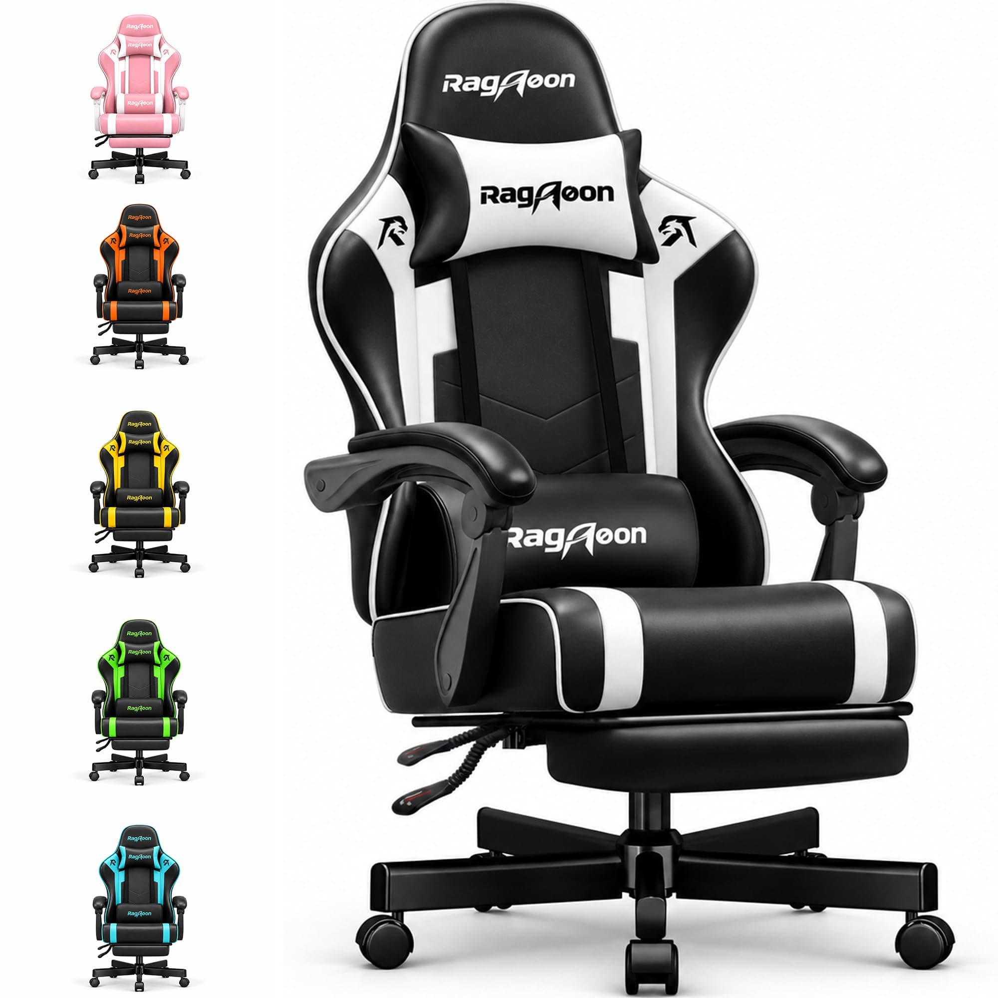 Video Gaming Chair for Adults with Footrest PC Chair, Carbon Black | Pocket Springs & Foam,51cm Wide Seat,Sync Armrests, 90°-135°... chez Amazon US