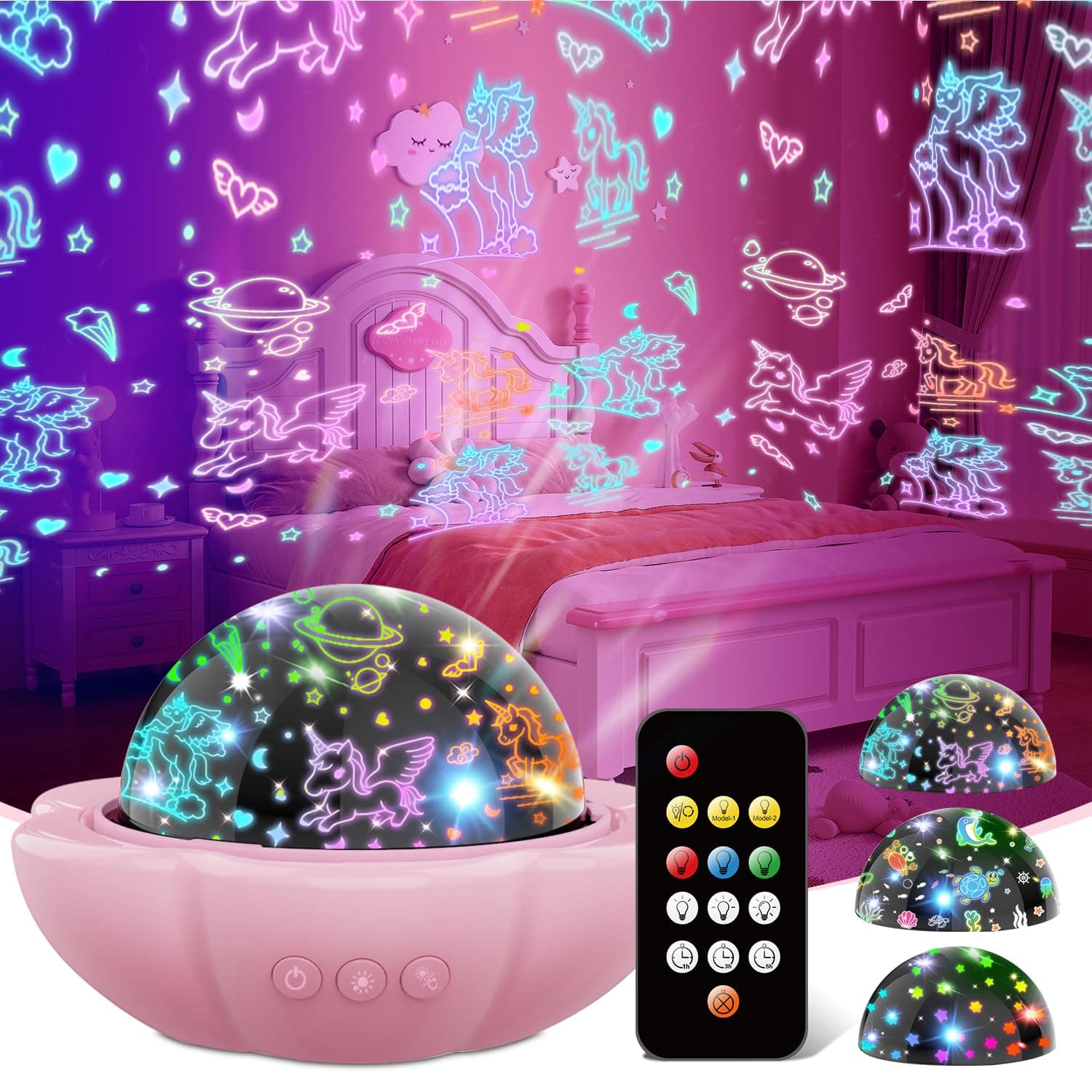 Toys for 1-10 Year Old Girls,Unicorn Gifts for Girls Night Light Projector for Kids Toddler Kids chez Amazon UK