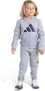 adidas Kids Boys Ess Flc Logo Htr Jkt Jg St Athletic Outerwear Casual - Grey