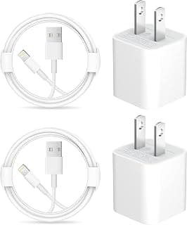 iPhone Charger [Apple MFi Certified] USB Charger Block with 6ft USB to L Cable chez Amazon Canada