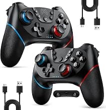 Wireless Controller for Switch 2/Switch/Lite/OLED, 2 pack, Turbo/Ergonomic (Black&Black) chez Amazon Canada