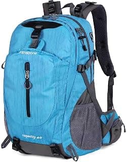 FENGDONG 40L Waterproof Lightweight Hiking,Camping,Travel Backpack for Men Women Blue chez Amazon US