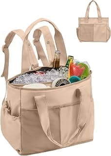 Odoland 2-in-1 Beach Cooler Bag-24 Can + 13L Dry Storage 12H Insulated chez Amazon US