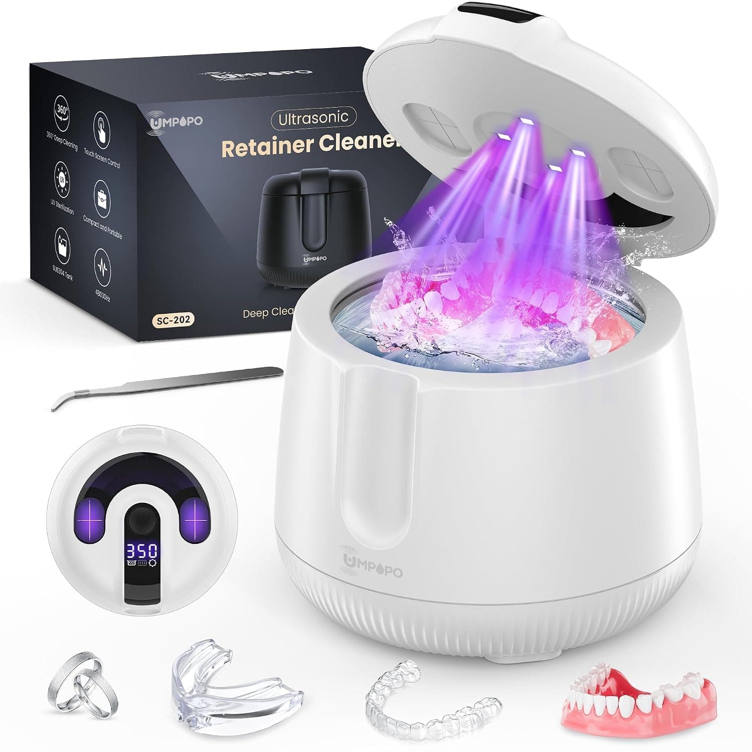 Ultrasonic Retainer Cleaner Machine 48kHz, Dental chez Amazon US