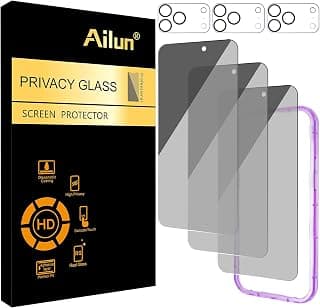 Ailun Lot de 3 protecteurs d'écran de confidentialité pour iPhone 17 Pro Max [6,9 pouces] + lot de 3 protecteurs d'objectif d'appareil... chez Amazon Canada