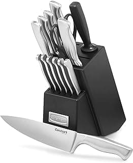 Cuisinart 15-Piece Kitchen Knife Block Set, Stainless Steel, Black (SSC-15C) chez Amazon Canada