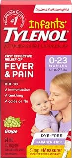Tylenol Médicament en suspension pour nourrisson, pour soulager la fièvre et les douleurs de dentition de bébé, raisin sans colorant,... chez Amazon Canada