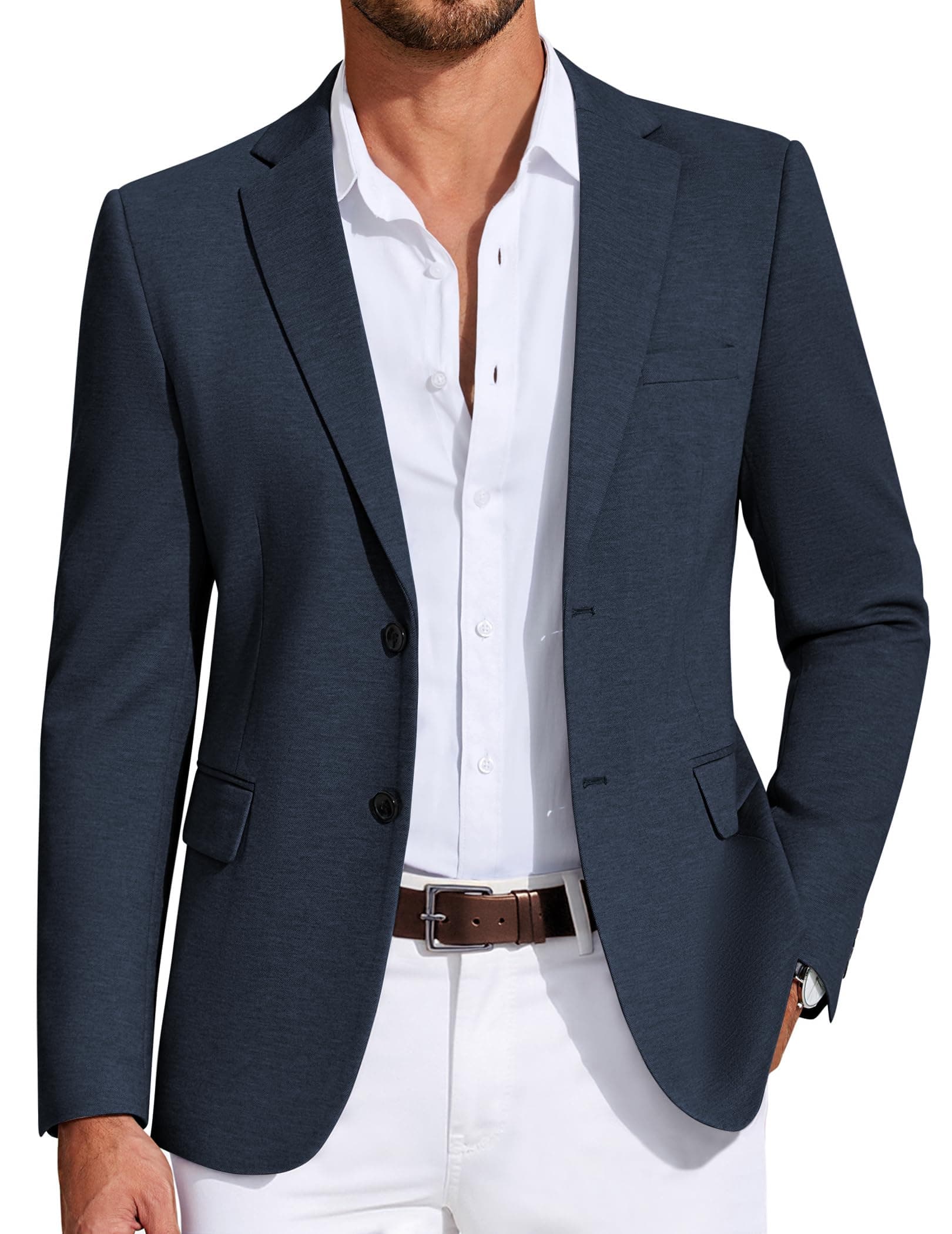 COOFANDY Mens Casual Blazer Knit Sport Coat Lightweight Two Button Suit Jacket chez Amazon US
