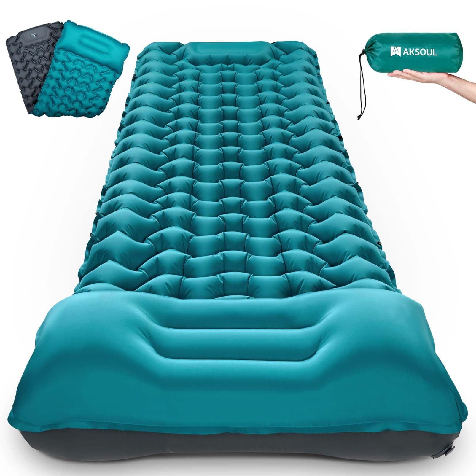 AKSOUL Self Inflating Sleeping Mat for Camping: 8-12CM Thickness Single Camp Mattress, Double Joinable Camping Inflatable Mat chez Amazon UK