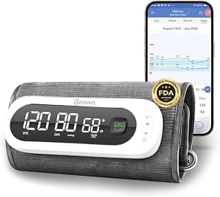 Bluetooth Blood Pressure Monitor Upper Arm, FDA-Cleared BP Machine with App chez Amazon US