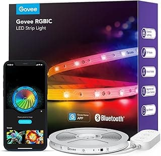 Govee 16.4ft RGBIC Ruban LED lumineux connecté, LED Lights for Bedroom, APP Control | DIY Multiple Colors on One Line,... chez Amazon Canada