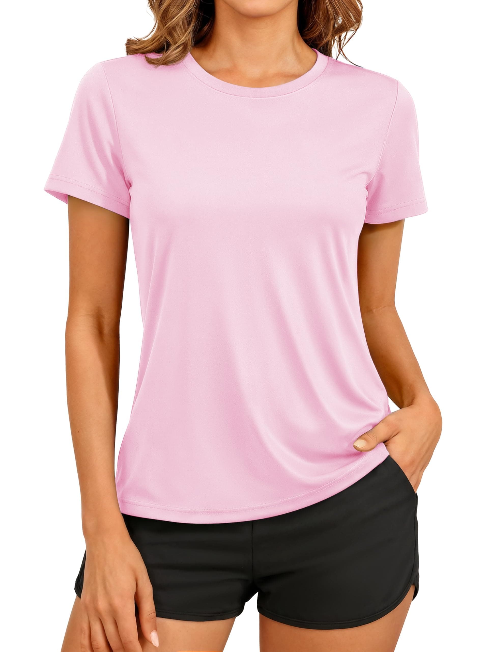 TACVASEN Women's T-Shirt Short Sleeve Outdoor Sport Shirt Quick Dry UV Protection UPF 50+ Tops Quick Dry Summer Running T Shirt chez Amazon UK