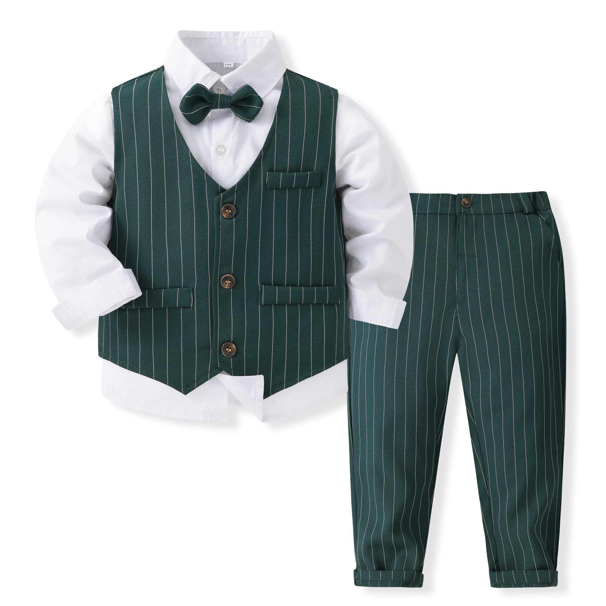 Kimocat Baby Boy Clothes Outfit Suit Long Sleeve Gentleman Tuxedo Vest Wedding Birthday Party Suit chez Amazon US