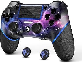 AceGamer Wireless Controller for PS4, Purple Galaxy Custom Design with Non-Slip Grips of Both Sides, Turbo Function and 3.5mm Audio... chez Amazon Canada