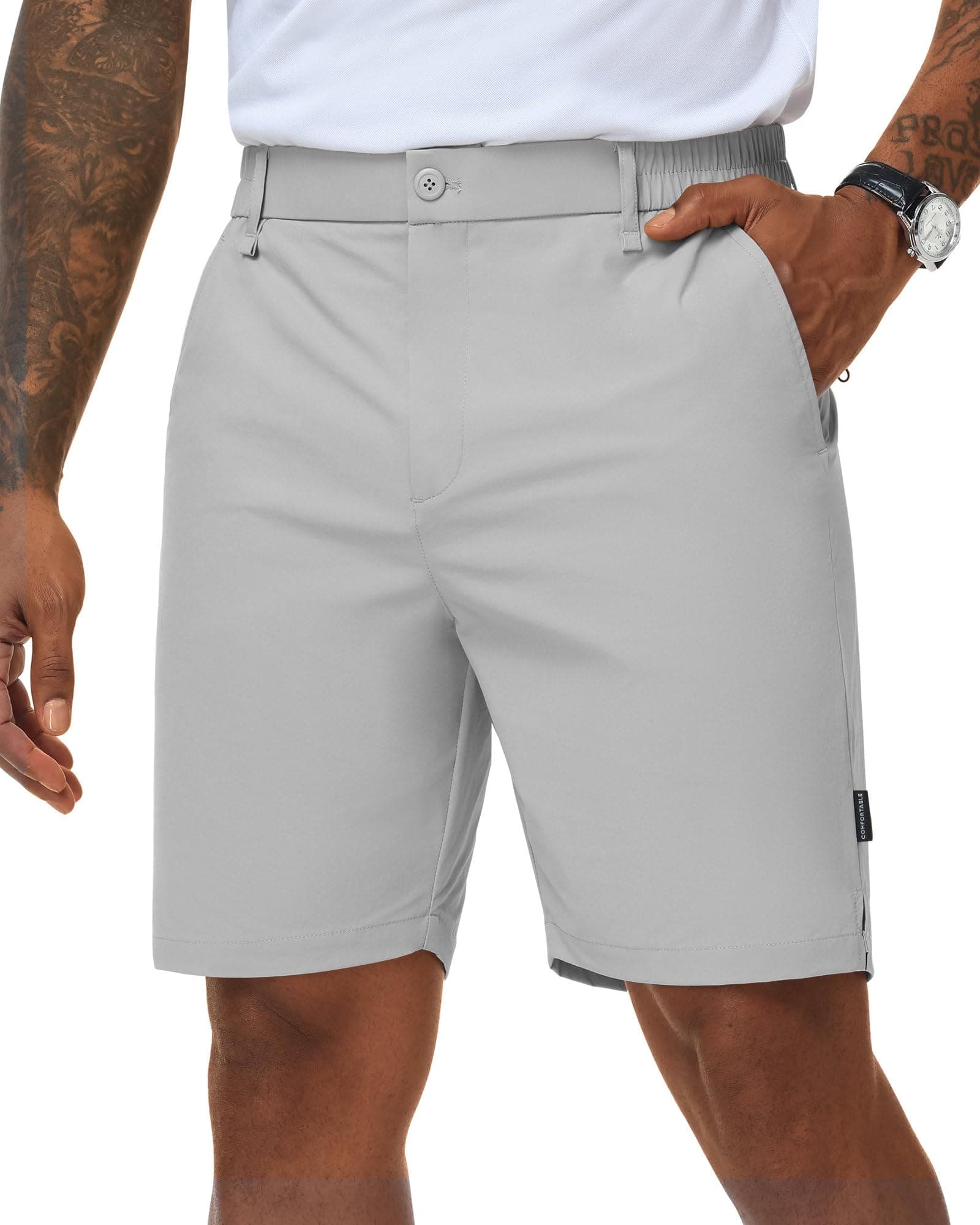 Ntrlv Men's Golf Dress Shorts 7 inch Casual Work Shorts for Men Lightweight Stretch Quick Dry with Muilt Pockets chez Amazon US