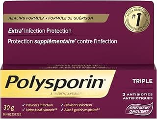 POLYSPORIN Triple Antibiotic Ointment for Cuts, Scrapes & Burns - 30g | 3 antibiotics (polymyxin B, bacitracin zinc, gramicidin),... chez Amazon Canada