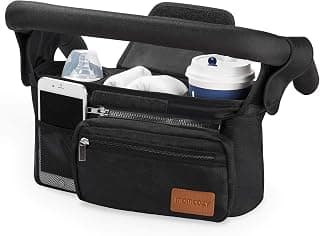 Momcozy Organiseur universel pour poussette avec porte-gobelet isotherme – Sac amovible pour téléphone et bandoulière – Convient pour... chez Amazon Canada