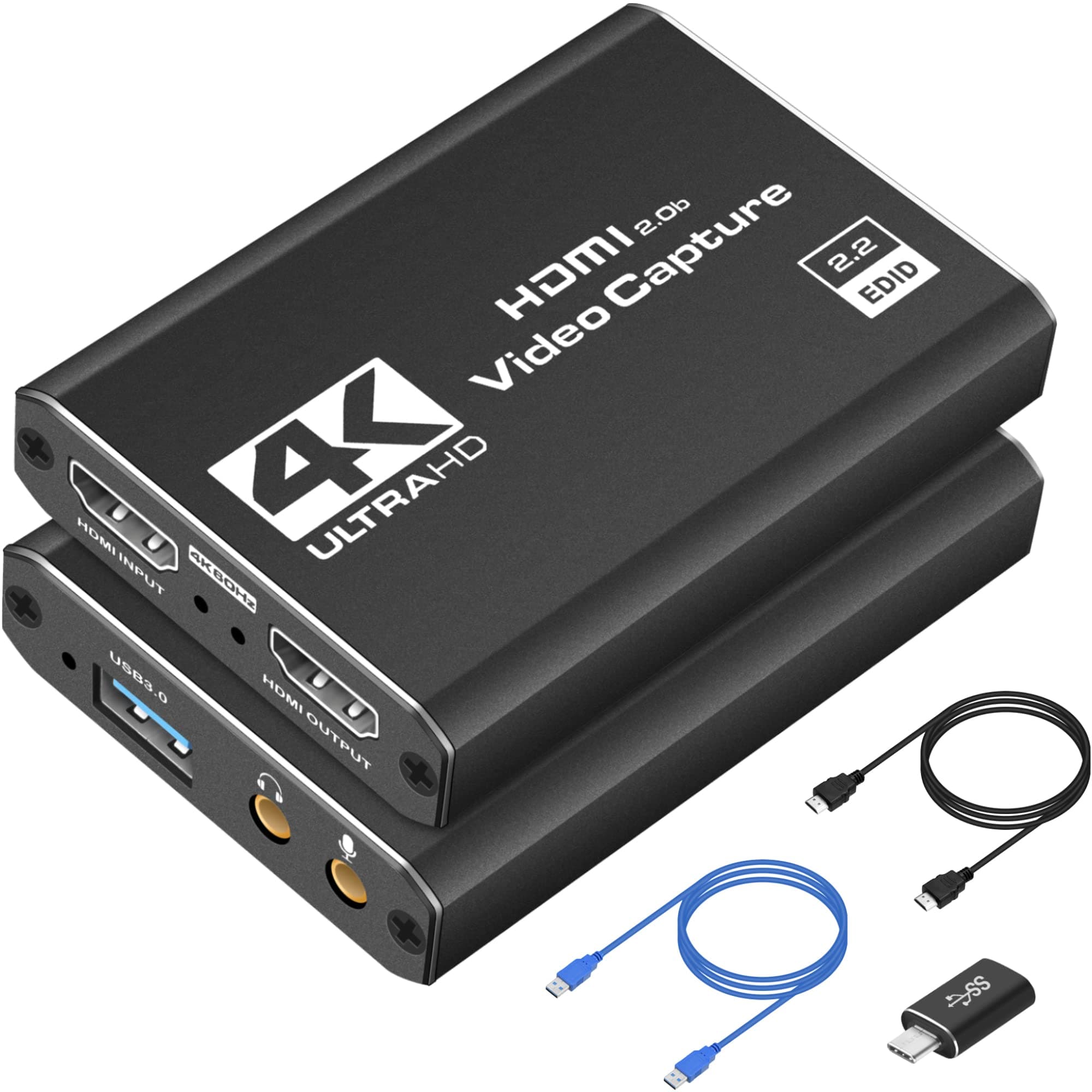 Capture Card 4K HDMI Video Streaming to USB 3.0 1080P 60FPS chez Amazon US