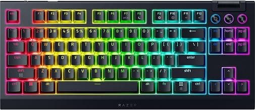Razer BlackWidow V4 TKL Wireless Gaming Keyboard, Orange Switches chez Amazon US